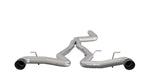 3-1/2" X 3" SS MUFFLER DELETE CAT-BACK WITH BLACK TIPS