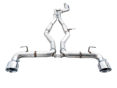 AWE TRACK EDITION EXHAUST FOR A90 SUPRA - Non-Resonated Touring Edition Exhaust - 5in Black Tips